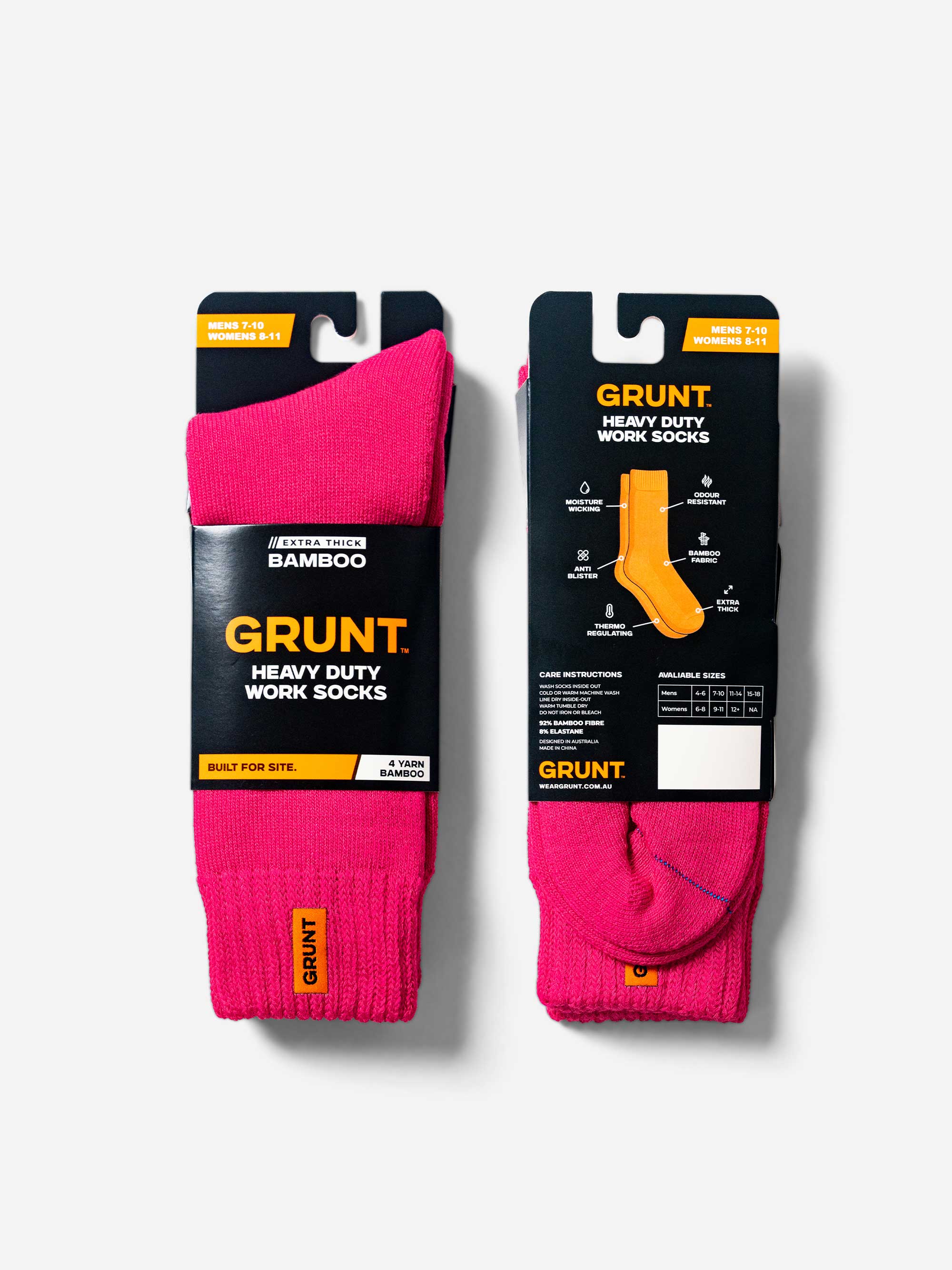 HD-1 // Bamboo Work Socks - Pink