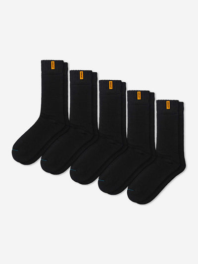 HD-1 // Bamboo Work Socks - Black 5 Pack