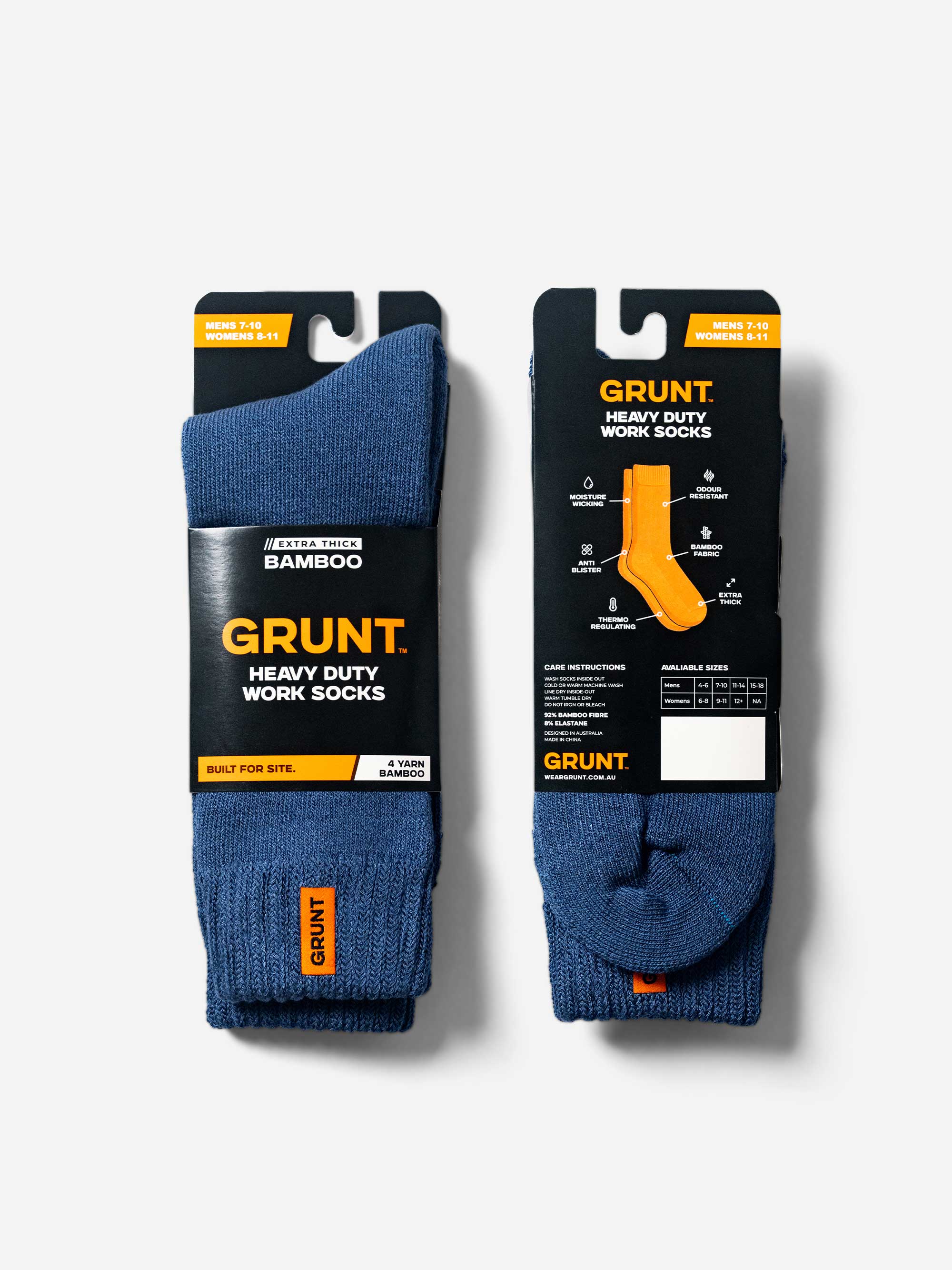 HD-1 // Bamboo Work Socks - Blue