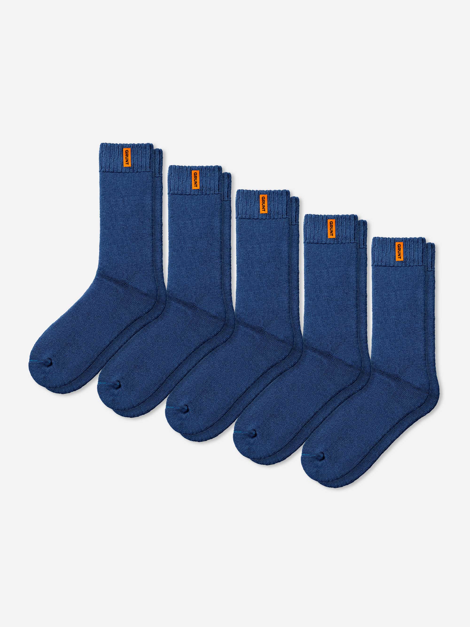 HD-1 // Bamboo Work Socks - Blue 5 Pack