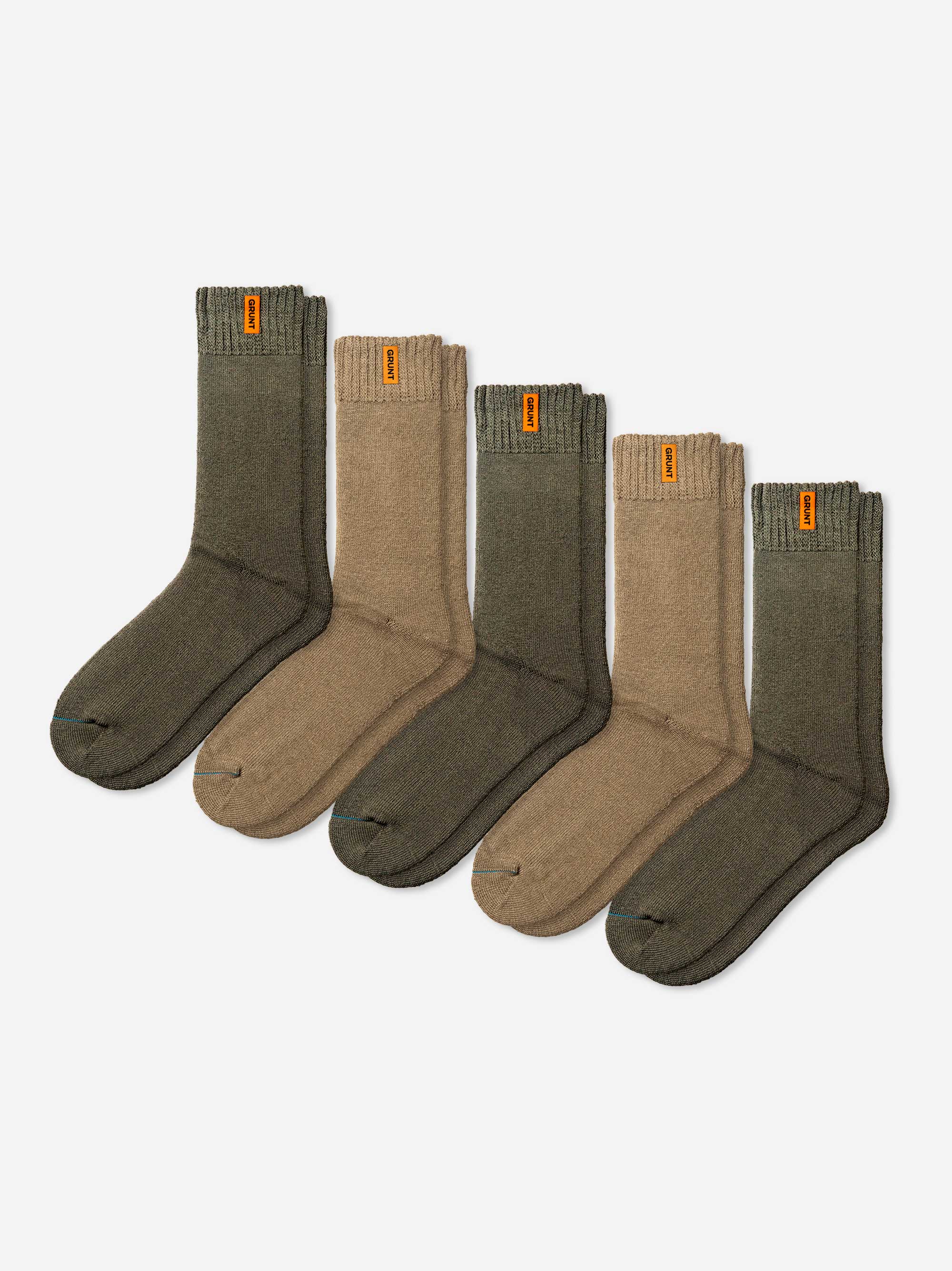 HD-1 // Bamboo Work Socks - Desert 5 Pack