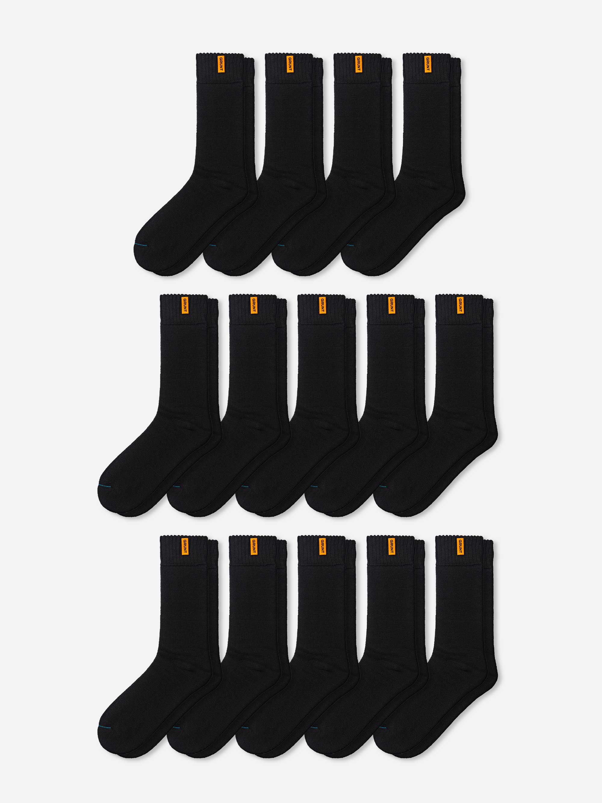 HD-1 // Bamboo Work Socks - Fifo 14 Pack - Black