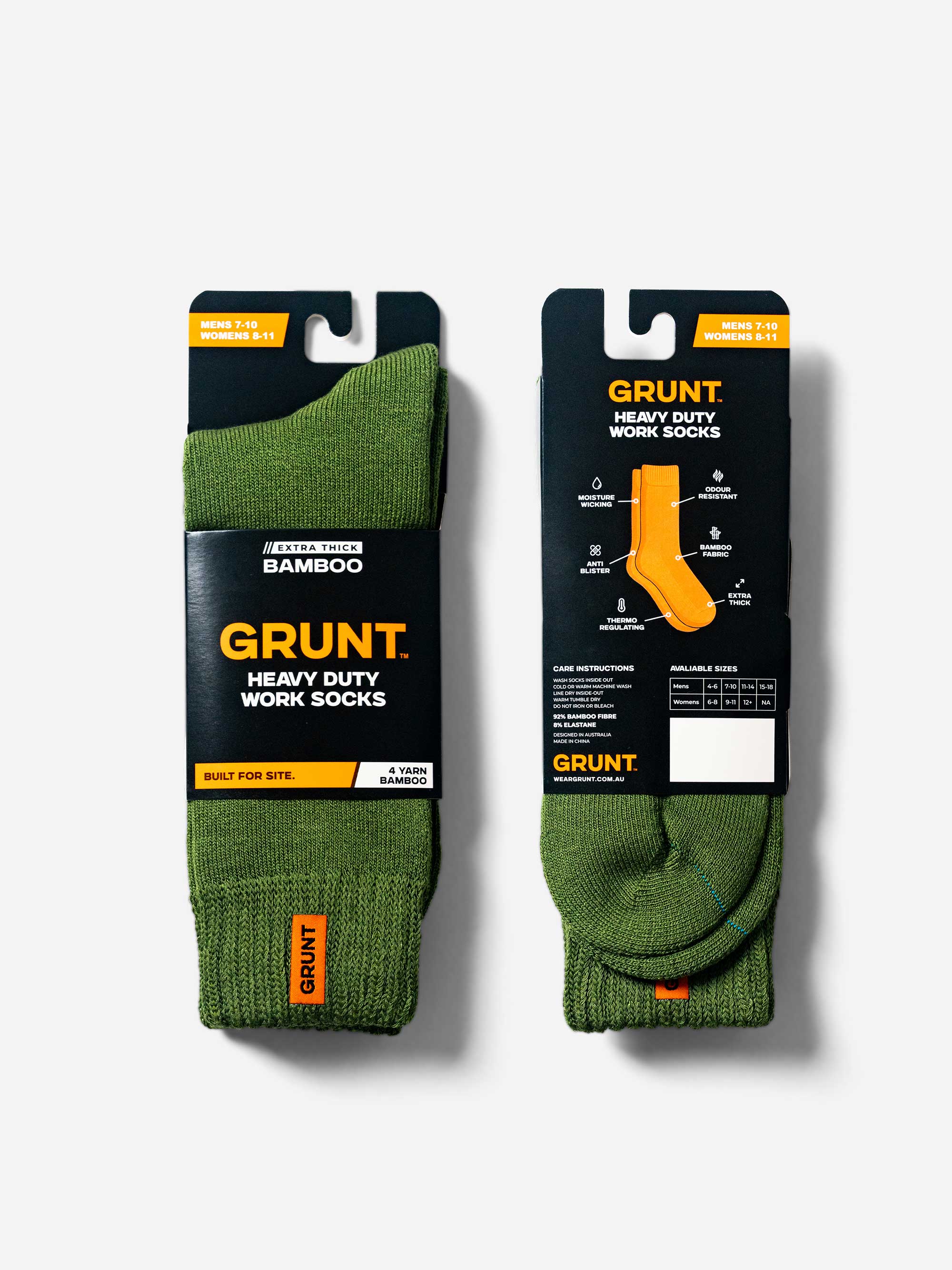 HD-1 // Bamboo Work Socks - Green