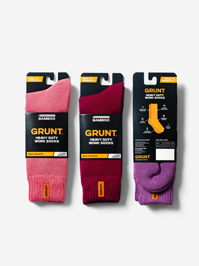 HD-1 // Bamboo Work Socks - Lady Tradie 3 Pack