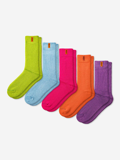 HD-1 // Bamboo Work Socks - Neon 5 Pack