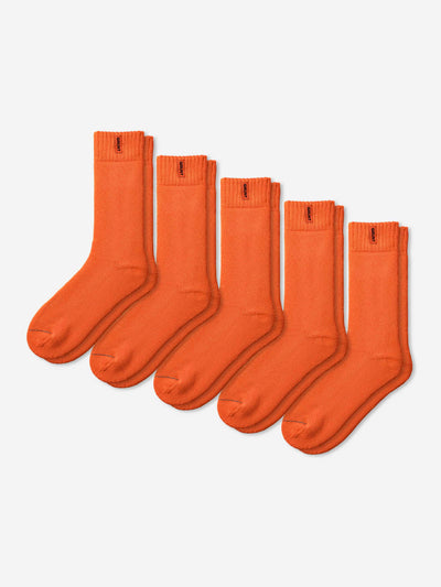 HD-1 // Bamboo Work Socks - Orange 5 Pack