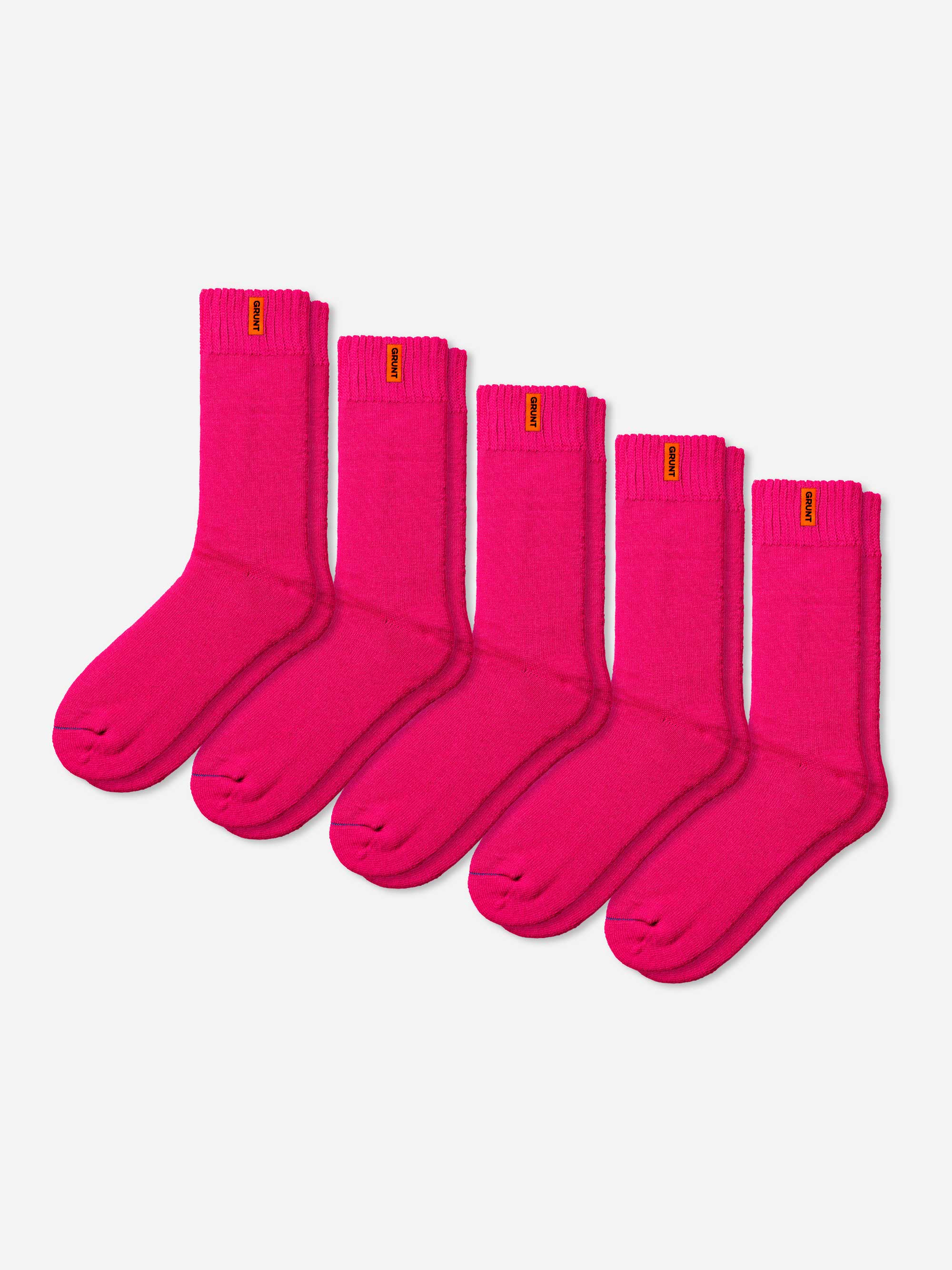HD-1 // Bamboo Work Socks - Pink 5 Pack
