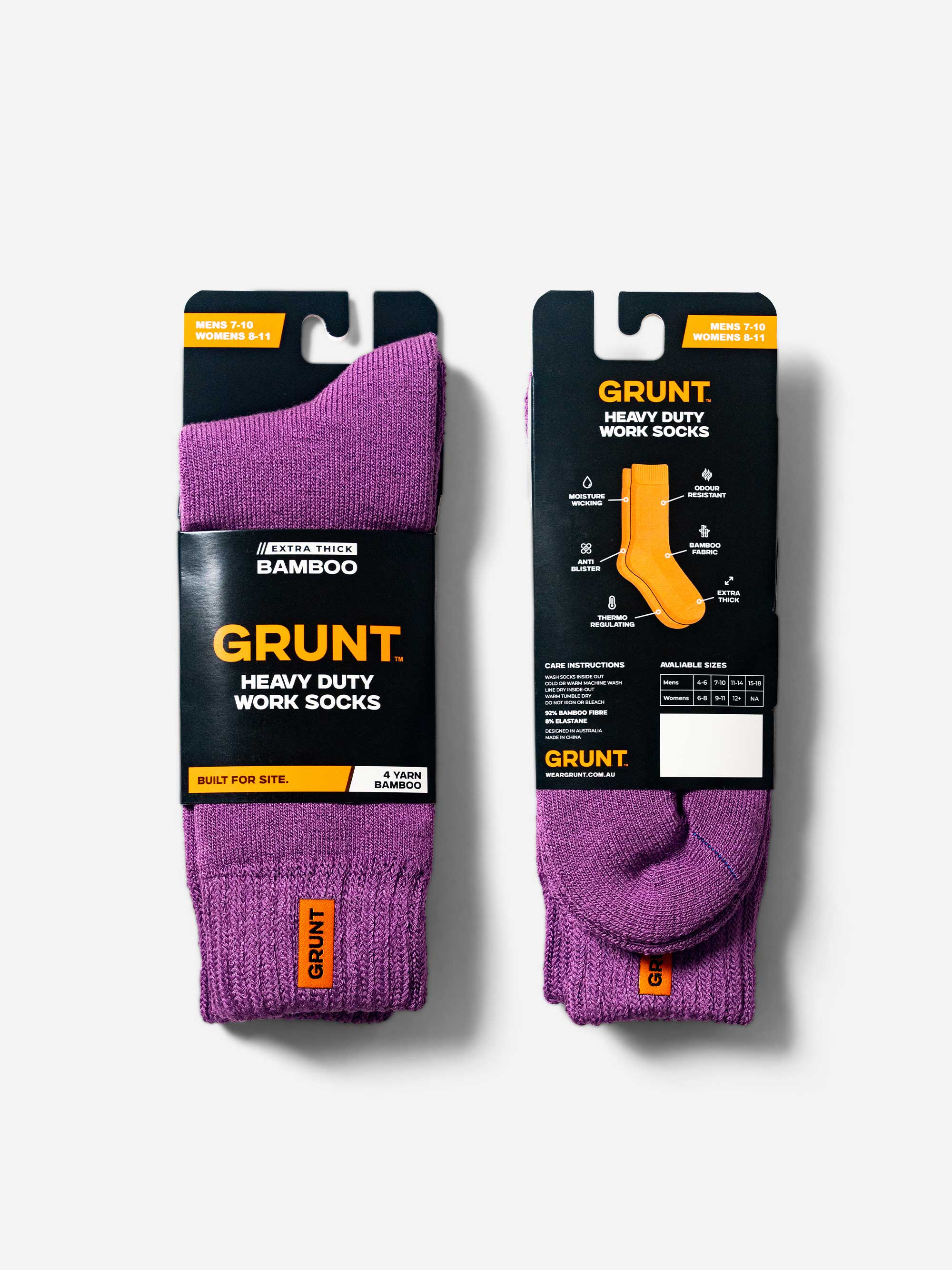 HD-1 // Bamboo Work Socks - Purple