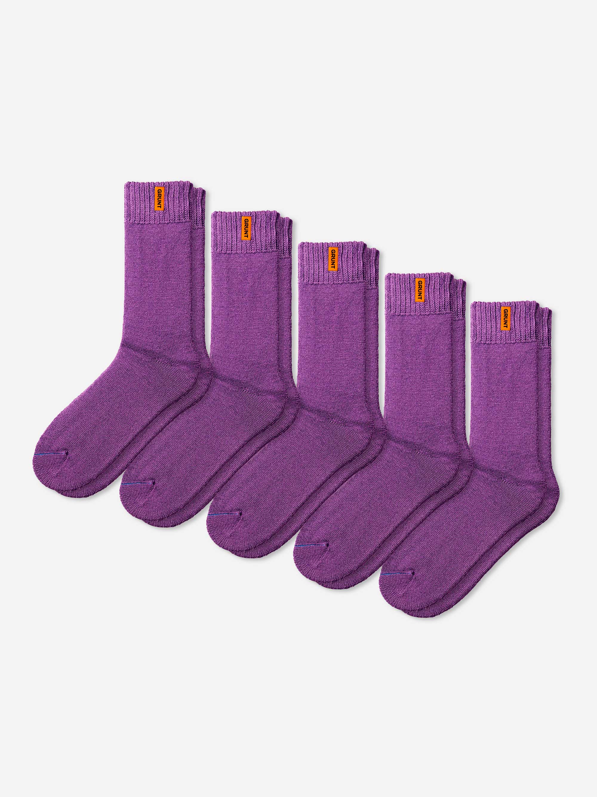 HD-1 // Bamboo Work Socks - Purple 5 Pack