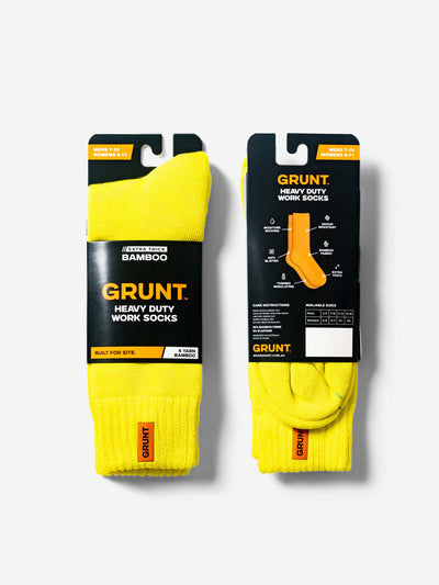 HD-1 // Bamboo Work Socks - Yellow